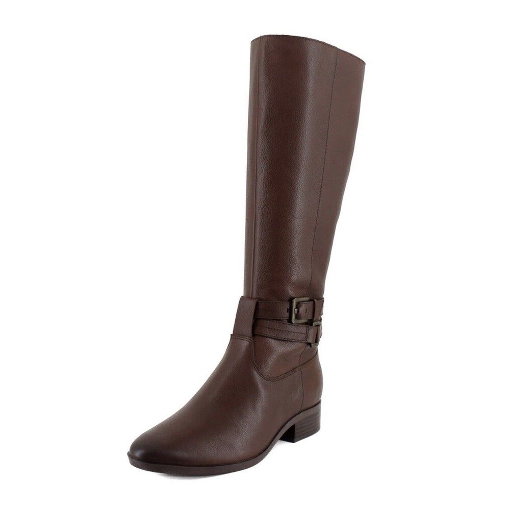 Naturalizer Rory Wide Calf Riding Boots Cinnamon Size 8.5M New